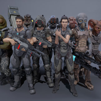 SCI FI SHOOTER CHARACTERS PACK VOL 1