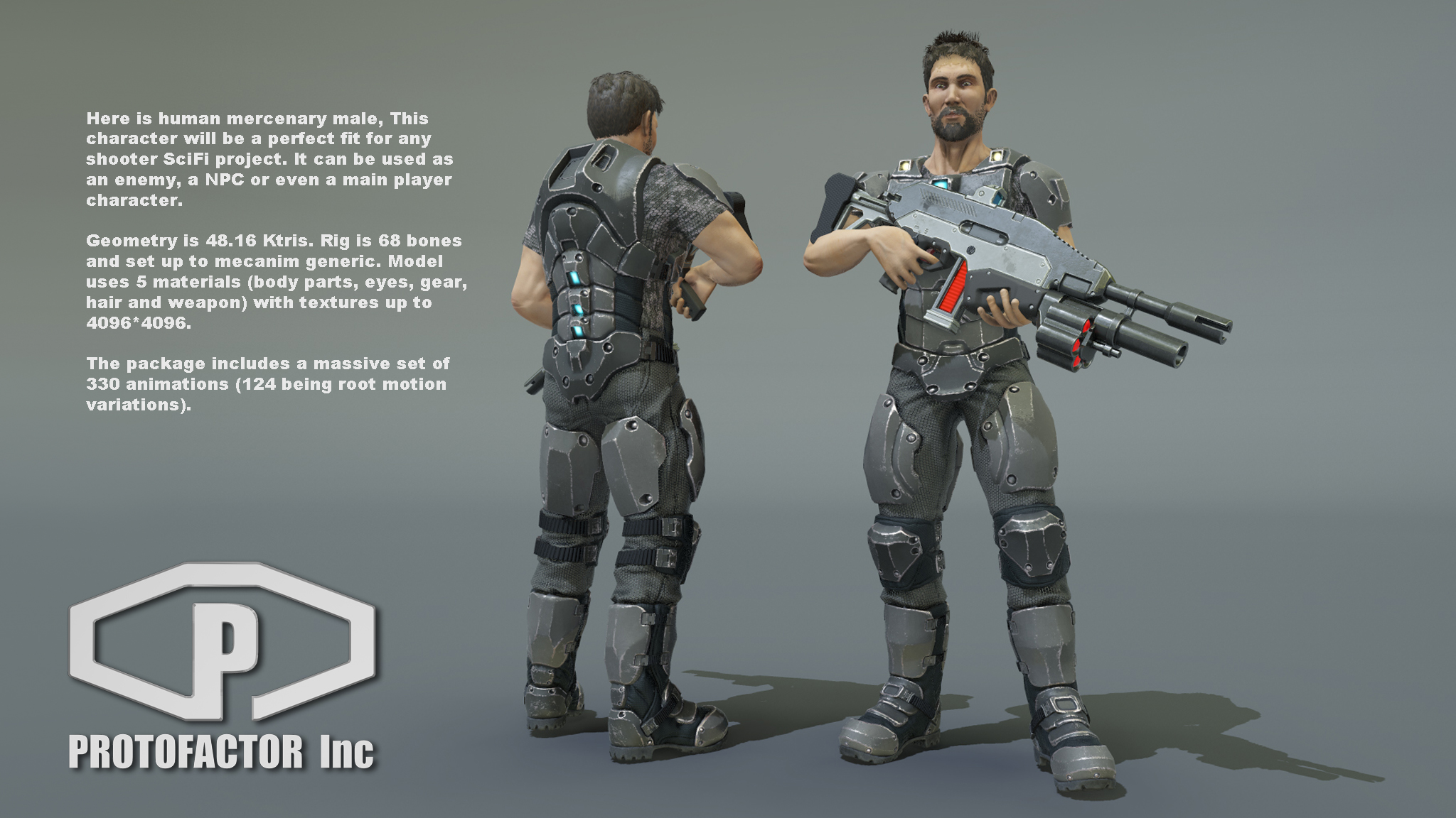 HUMAN MERCENARY MALE - Image 2