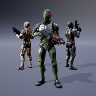 SCI FI MALE COMBAT SUIT