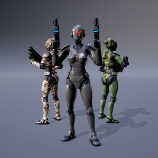 SCI FI FEMALE COMBAT SUIT